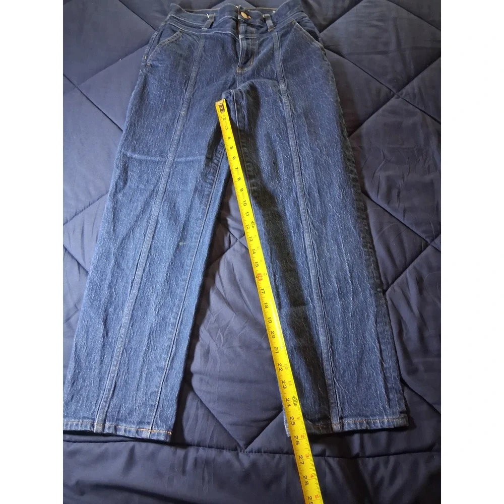Madewell The Perfect Vintage Straight Jean Dark Wash Seam Detail Size 27